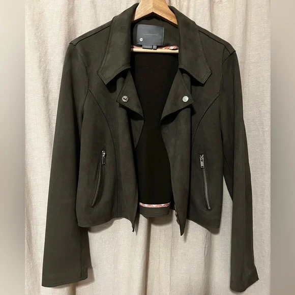 Anthropologie Sueded Moto Jacket L - Picture 12 of 12